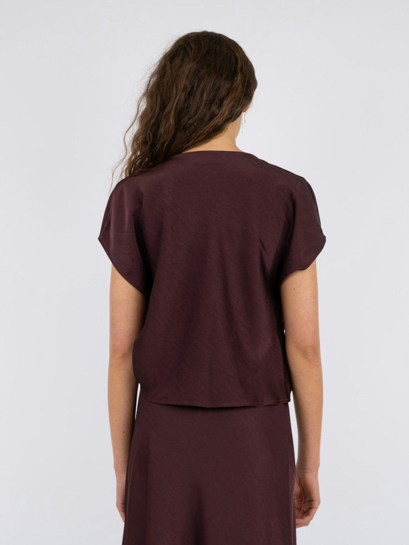 Neo Noir Annabeth Heavy Steen Top Burgundy