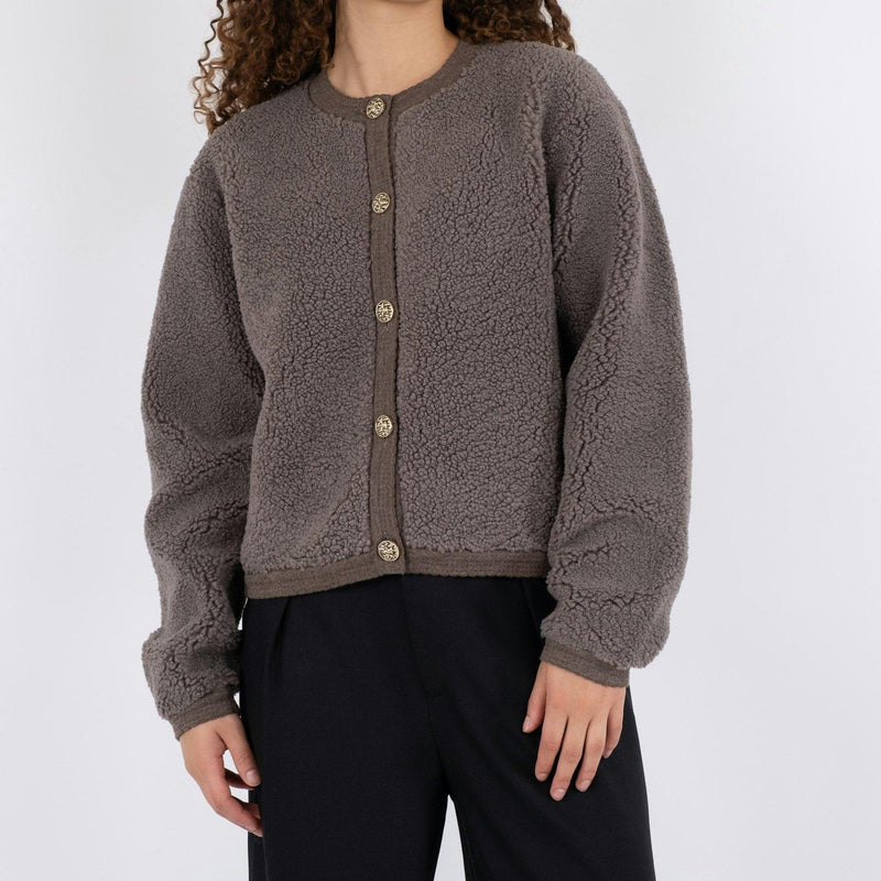 Neo Noir Limo Fluffy Strikcardigan Iron