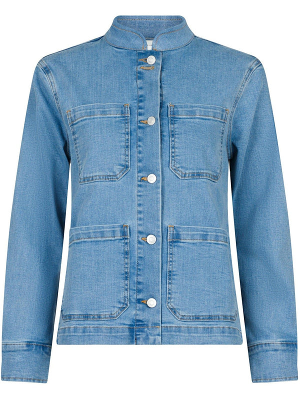 Neo Noir Bryant Denim Jakke Smoke Blue