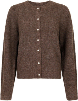 Neo Noir Nuna Knit Cardigan Brown Melange (Forudbestil - Lev. November)