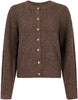 Neo Noir Nuna Knit Cardigan Brown Melange