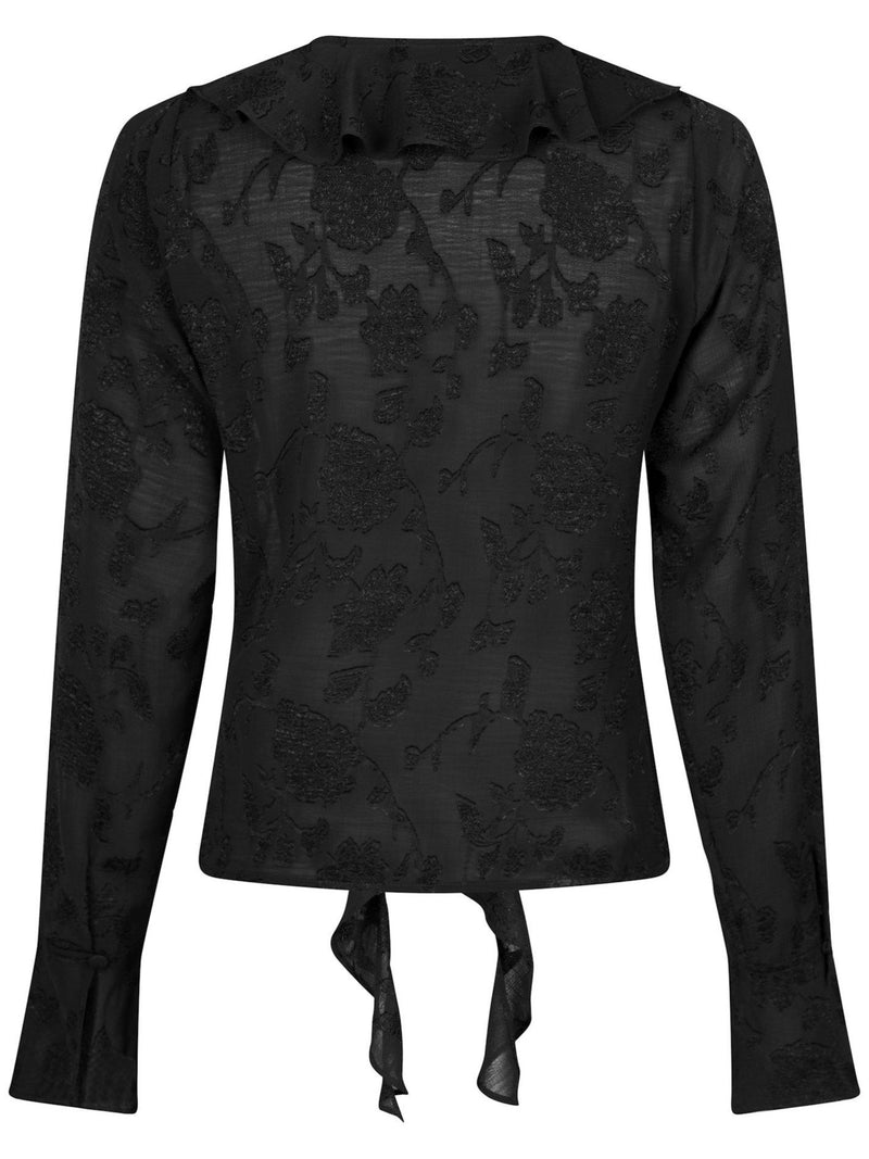 Neo Noir Anika Burnout Bluse Black