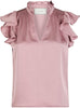 Neo Noir Stella Heavy Sateen Bluse Evening Rose