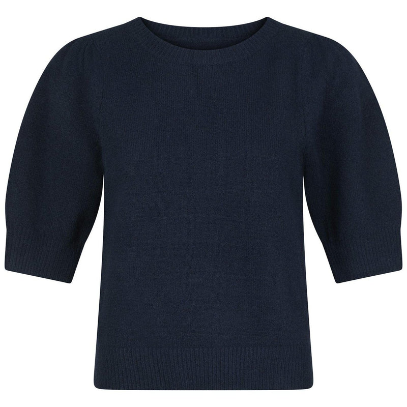 Neo Noir Martha Bow Knit T-shirt Navy