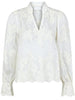 Neo Noir Amara Big Embroidery Bluse Off White