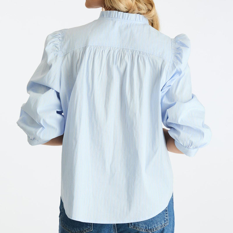 Neo Noir Barba Stripe Bluse Light Blue