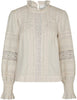 Neo Noir Ebba S Voile Bluse Ivory