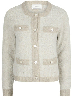 Neo Noir Vivia Knit Cardigan Beige Melange