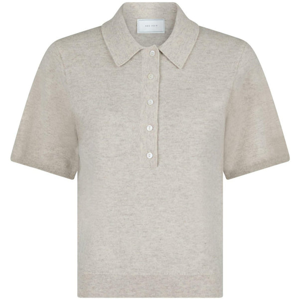 Neo Noir Gracie Knit Polo T-shirt Sand Melange