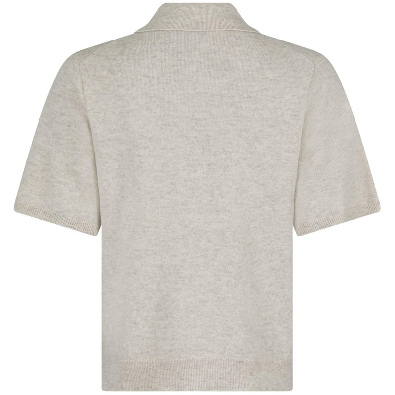 Neo Noir Gracie Knit Polo T-shirt Sand Melange