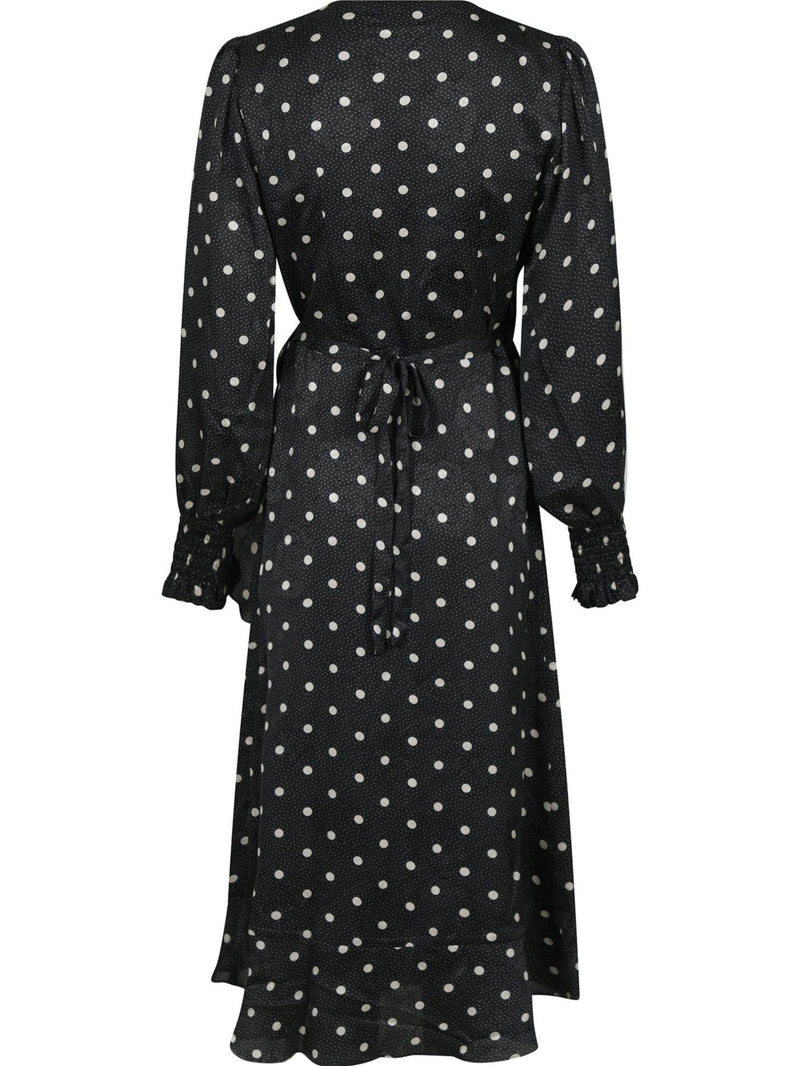 Neo Noir Eva Retro Dot Kjole Black