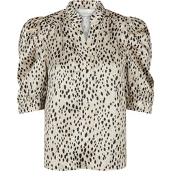 Neo Noir Roella Desert Dot Bluse Ivory