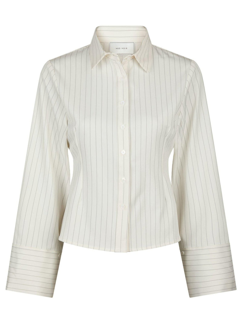 Neo Noir Rosa Pinstripe Skjorte White