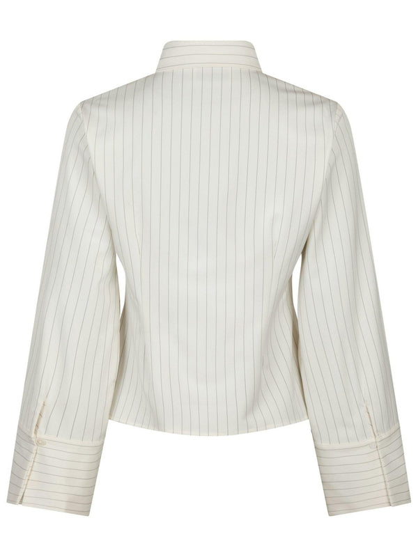 Neo Noir Rosa Pinstripe Skjorte White