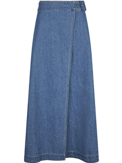 Neo Noir Nina Wrap Denim Nederdel Blue