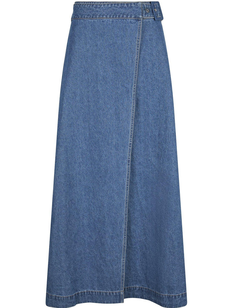 Neo Noir Nina Wrap Denim Nederdel Blue