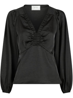 Neo Noir Istana Heavy Sateen Bluse Black