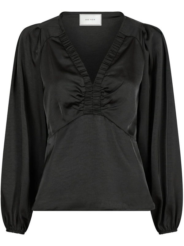 Neo Noir Istana Heavy Sateen Bluse Black