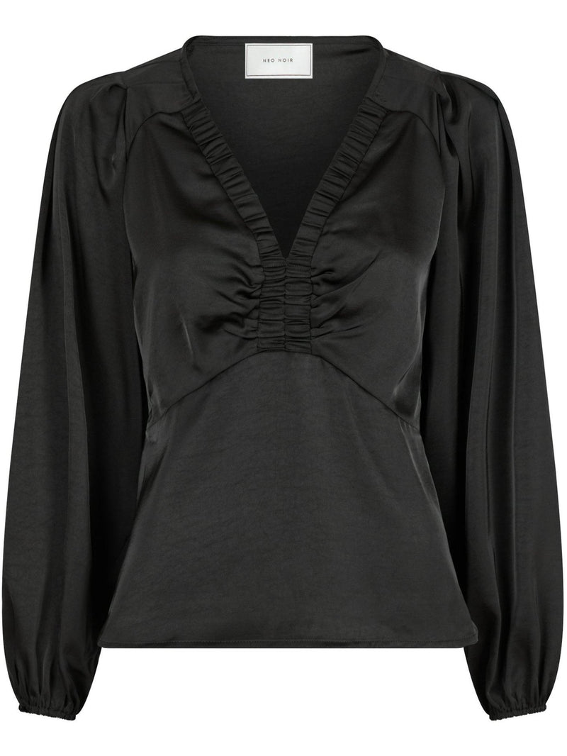 Neo Noir Istana Heavy Sateen Bluse Black