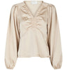 Neo Noir Istana Heavy Sateen Bluse Champagne