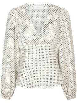 Neo Noir Jane Dot Bluse Ivory