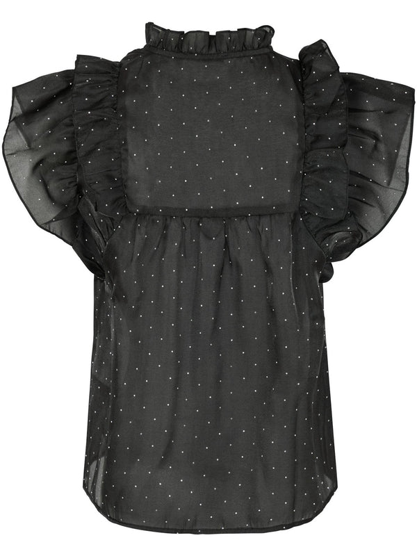 Neo Noir Jayla Bedazzled Top Black