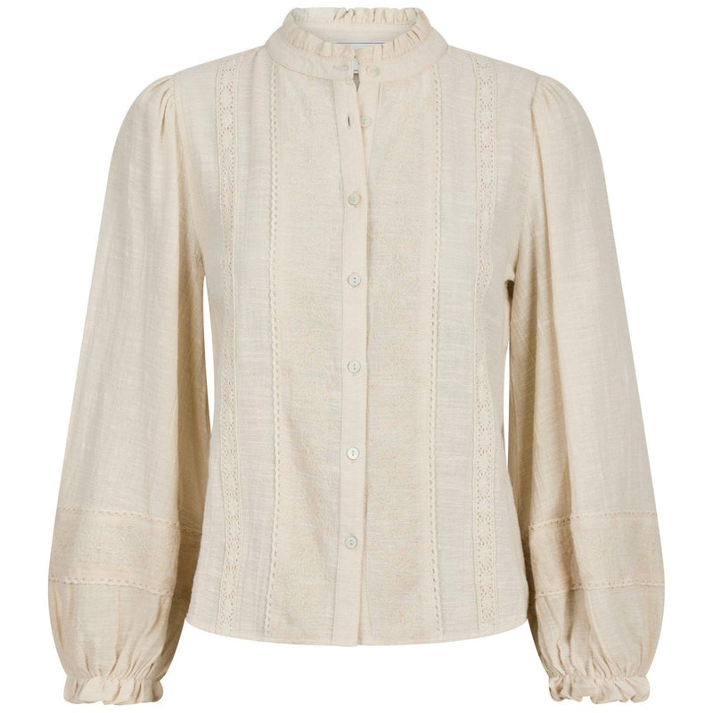 Neo Noir Marlowe Deco Bluse Ivory