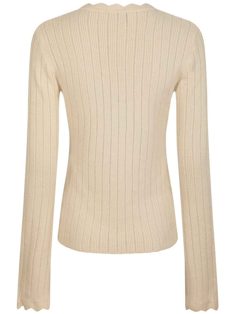 Neo Noir Clara Stitch Knit Bluse Sand