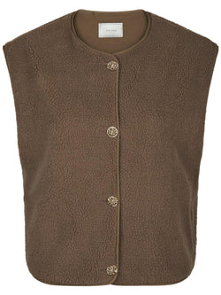 Neo Noir Mariko Teddy Vest Taupe