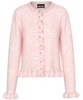 Pieces Lydia LS Frill Knit Cardigan Roseate Spoonbill