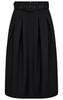 Co'Couture Luna Belt Midi Pleat Nederdel Black