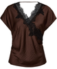 Co'Couture Idun Lace SS Bluse Dark Brown