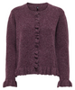 Only Rima Life LS Frill Button Cardigan Burgundy