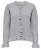 Only Rima Life LS Frill Button Cardigan Light Grey Melange