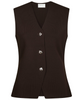 Neo Noir Sway Smooth Knit Vest Dark Brown