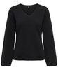 Only Viola LS Fit V-Neck Strik Black