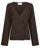 Neo Noir Marie Louise Knit Cardigan Brown Melange