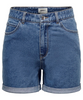 Only Vega HW Mom Denim Shorts Medium Blue Denim