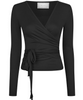 Neo Noir Nia Jersey Wrap Bluse Black