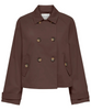 Only April Life Short Trenchcoat Jakke Chocolate Martini NO25