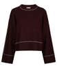 Neo Noir Roeme Knit Stitch Bluse Wine