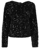 Only Confidence LS Sequin Bow Top Black Sequins