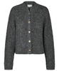 Neo Noir Taura Fluffy Knit Cardigan Antracit
