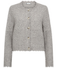 Co'Couture Pointelle Cardigan Pale Grey