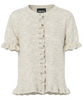 Pieces Lydia SS Frill Knit Cardigan Birch
