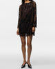Pieces Vita LS Kjole Wren/Black Sequins