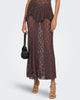 Only Laya Lace Long Nederdel Chocolate Martini