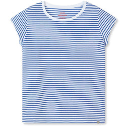 Mads Nørgaard Organic Jersey Stripe Teasy T-shirt Dazzling Blue/Brilliant White