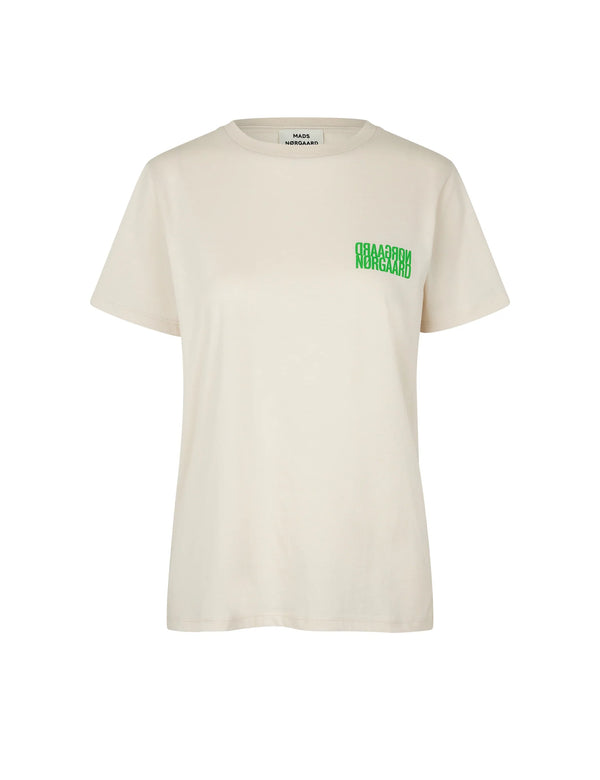 Mads Nørgaard Single Organic Trenda M T-shirt Silver Birch