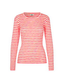 Mads Nørgaard Cotton Stripe Tuba T-shirt Stripe/Diva Pink